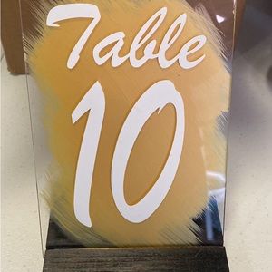24 Acrylic Table numbers with wood stands